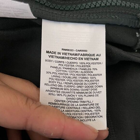 Women's Nike Green Tech Fleece Aeroloft Goose Down Jacket Size M - Picture 8 of 8